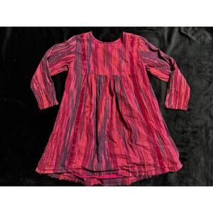 Pink Chicken Pink Sparkle Stripe Dress 4T